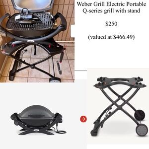 Weber Electric Portable Grill with Stand